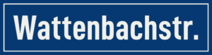 Straßenschild Wattenbachstraße