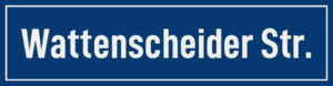 Straßenschild Wattenscheider Straße
