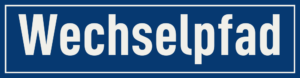 Straßenschild Wechselpfad