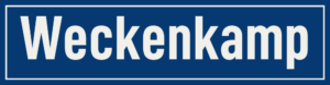 Straßenschild Weckenkamp