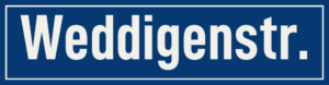 Straßenschild Weddigenstraße
