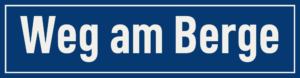 Straßenschild Weg am Berge
