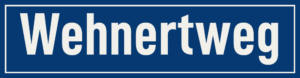 Straßenschild Wehnertweg