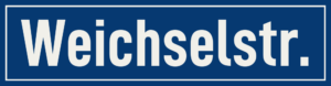 Straßenschild Weichselstraße