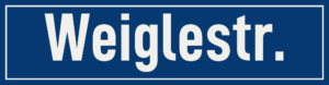 Straßenschild Weiglestraße