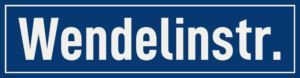 Straßenschild Wendelinstraße