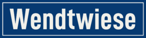 Straßenschild Wendtwiese