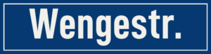 Straßenschild Wengestraße
