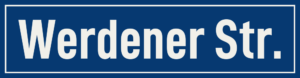 Straßenschild Werdener Straße