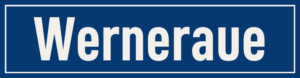 Straßenschild Werneraue