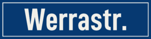 Straßenschild Werrastraße