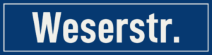 Straßenschild Weserstraße