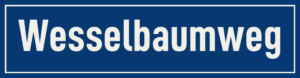 Straßenschild Wesselbaumweg