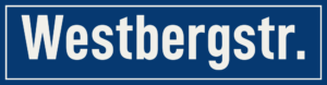 Straßenschild Westbergstraße