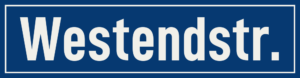 Straßenschild Westendstraße