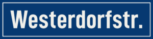 Straßenschild Westerdorfstraße
