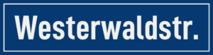 Straßenschild Westerwaldstraße