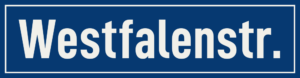 Straßenschild Westfalenstraße
