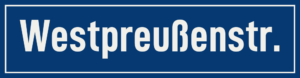 Straßenschild Westpreußenstraße