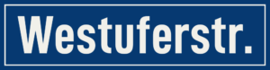 Straßenschild Westuferstraße