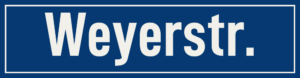 Straßenschild Weyerstraße