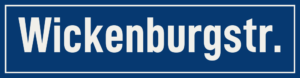 Straßenschild Wickenburgstraße