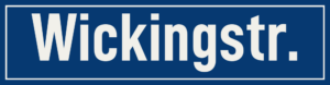 Straßenschild Wickingstraße
