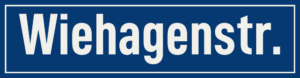Straßenschild Wiehagenstraße