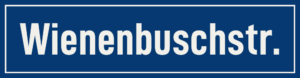 Straßenschild Wienenbuschstraße