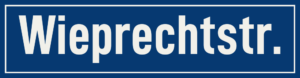 Straßenschild Wieprechtstraße