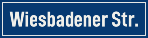 Straßenschild Wiesbadener Straße