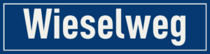 Straßenschild Wieselweg