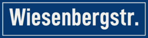 Straßenschild Wiesenbergstraße