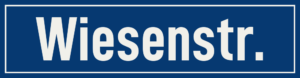 Straßenschild Wiesenstraße