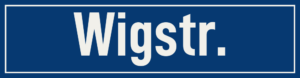 Straßenschild Wigstraße