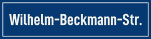 Straßenschild Wilhelm-Beckmann-Straße