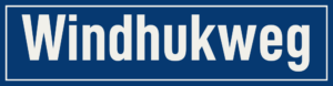 Straßenschild Windhukweg