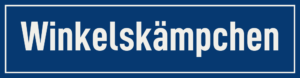 Straßenschild Winkelskämpchen