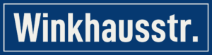 Straßenschild Winkhausstraße