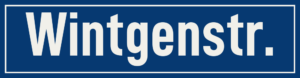 Straßenschild Wintgenstraße