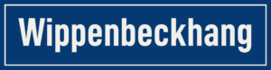 Straßenschild Wippenbeckhang
