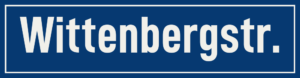 Straßenschild Wittenbergstraße