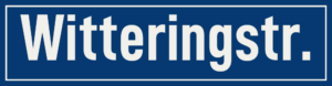 Straßenschild Witteringstraße