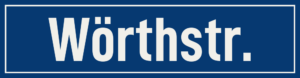 Straßenschild Wörthstraße