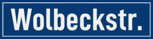 Straßenschild Wolbeckstraße