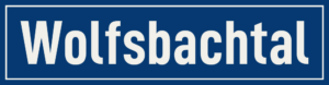 Straßenschild Wolfsbachtal