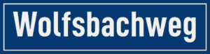 Straßenschild Wolfsbachweg
