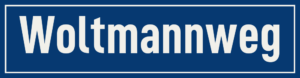 Straßenschild Woltmannweg