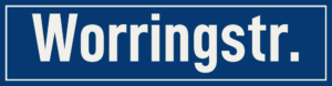 Straßenschild Worringstraße