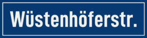 Straßenschild Wüstenhöferstraße